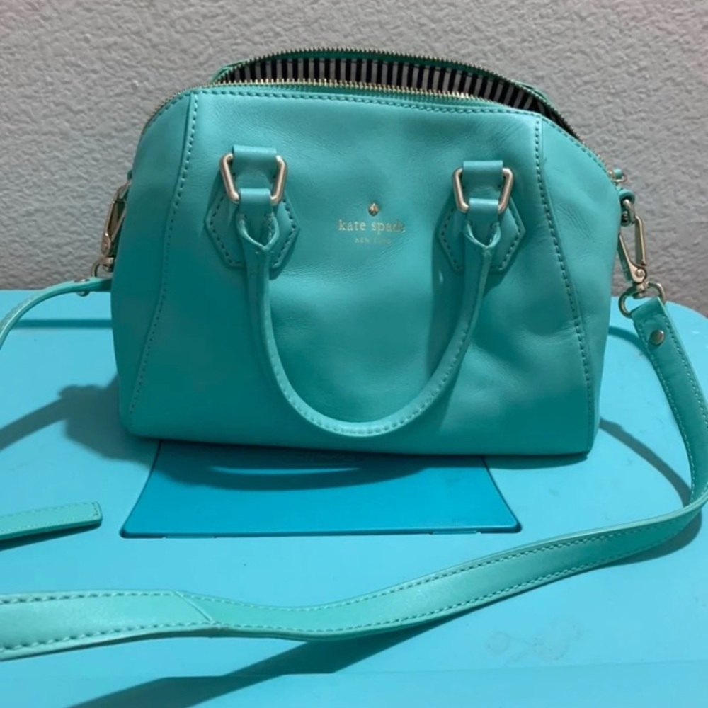 Kate spade turquoise blue satchel purse